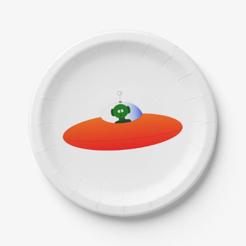Alien Flying Saucer Paper Plates