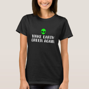 Alien For Men Area 51 Space Head Green Ufo 2 T-Shirt
