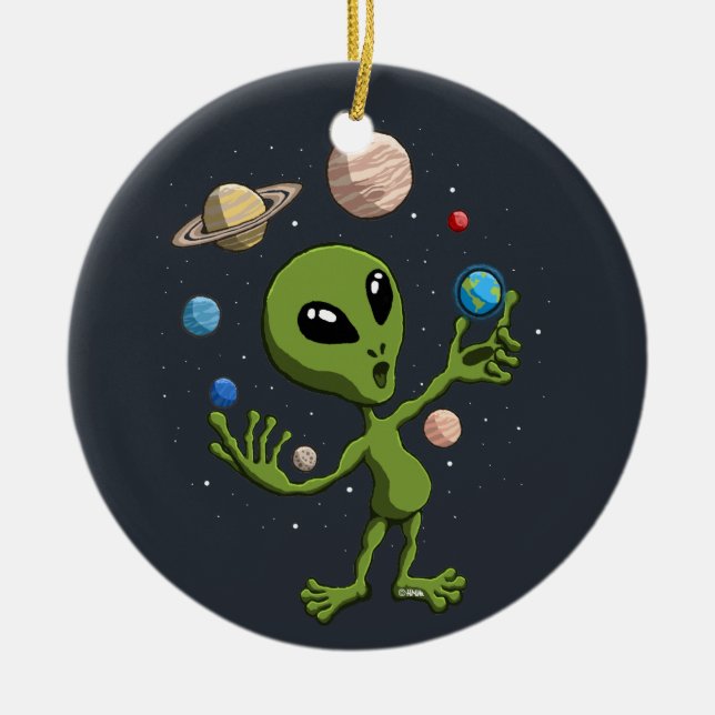 Alien found life ceramic ornament (Front)