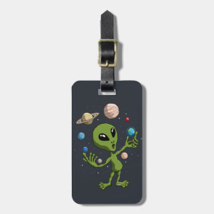 Alien found life luggage tag