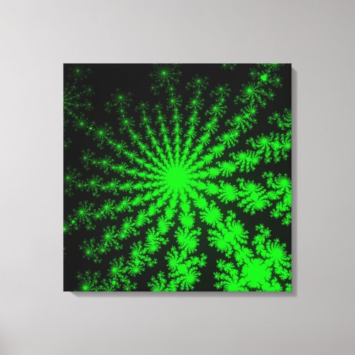 Alien Fractal Burst Canvas Print