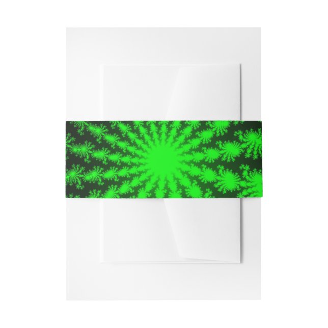 Alien Fractal Burst Invitation Belly Band (Front Example)