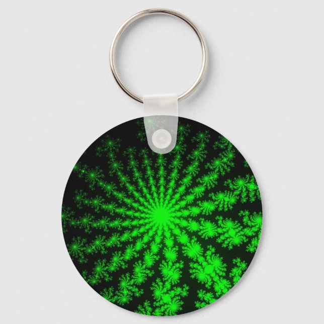 Alien Fractal Burst Keychain (Front)