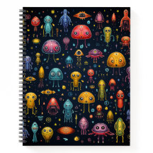 Alien Fun Bullet Line Recipe Notebook