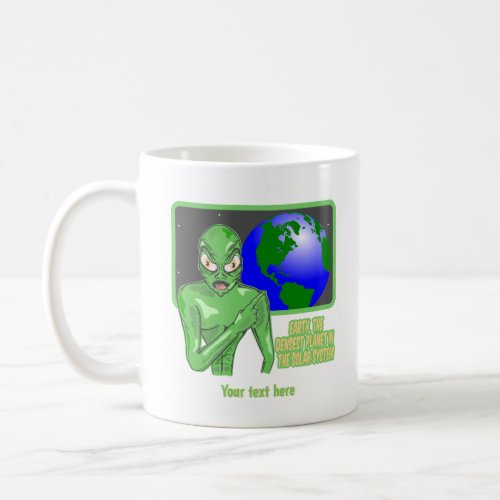 Alien Funny Earth Review Coffee Mug