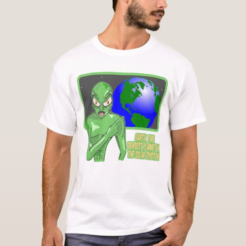 Alien Funny Earth Review T_Shirt