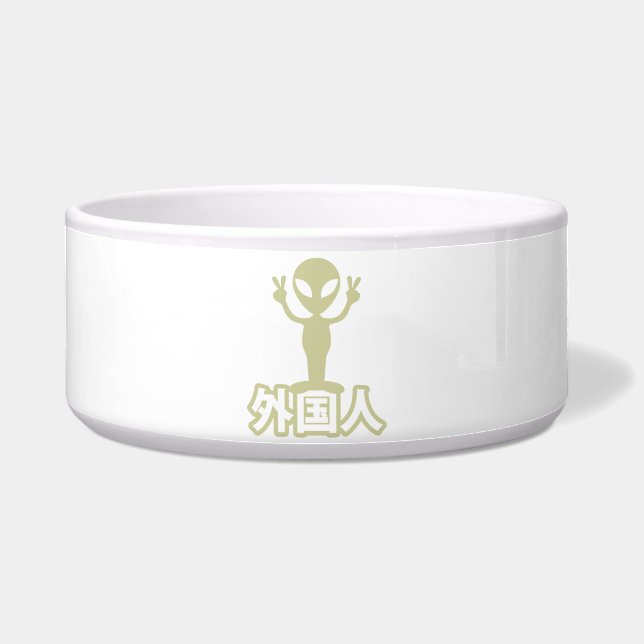 Alien Gaijin ~ Kanji Nihongo / Japanese Language Bowl (Front)