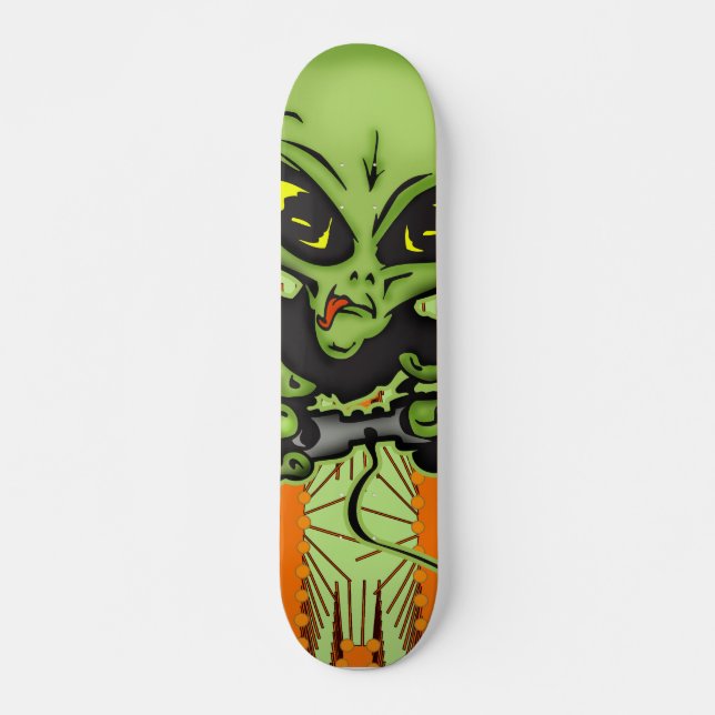 Alien Gamer Skateboard Deck (Front)