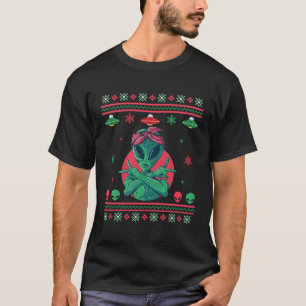 Alien Gangster Ugly Ufo For Christmas T-Shirt