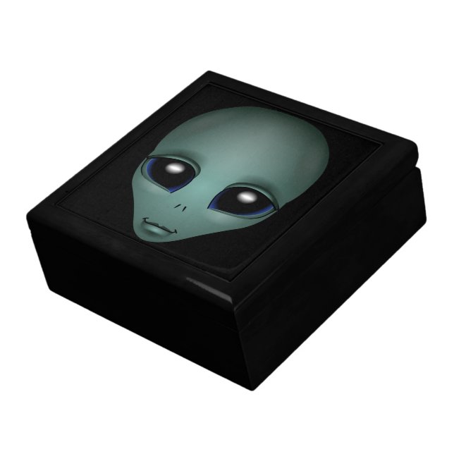 Alien Gift Wood Box ET Box Personalized Alien Box (Side)