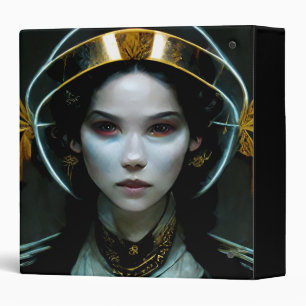 Alien Girl 2 Science Fiction 3 Ring Binder