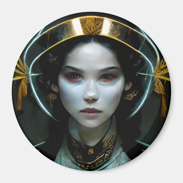 Alien Girl 2 Science Fiction Magnet (Front)