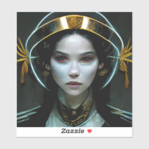 Alien Girl 2 Science Fiction Sticker