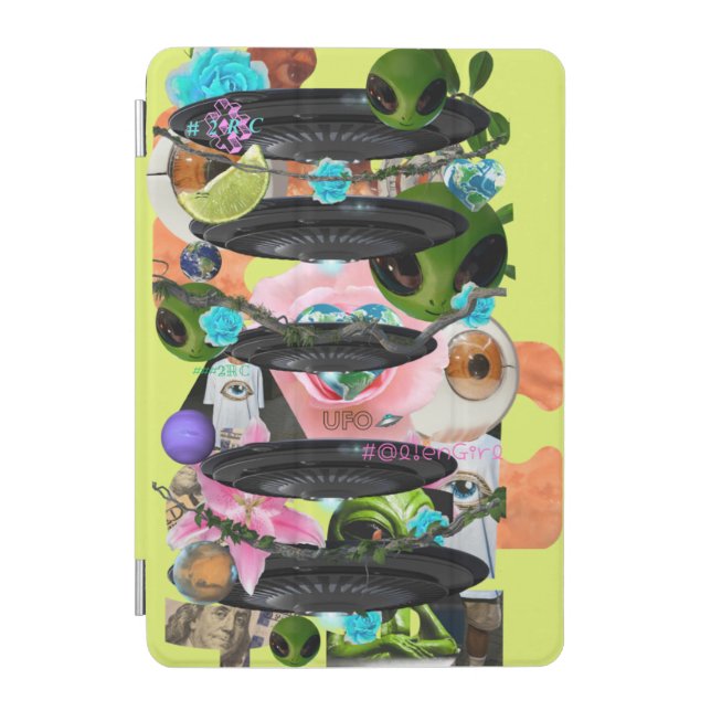 Alien Girl Aesthetic Collage iPad Case | 2RareCo (Front)