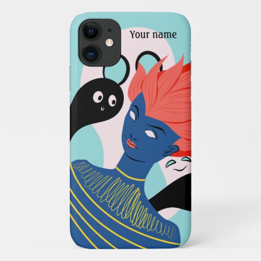 Alien Girl With Spooky Ghosts Imaginary Friends iPhone 11 Case