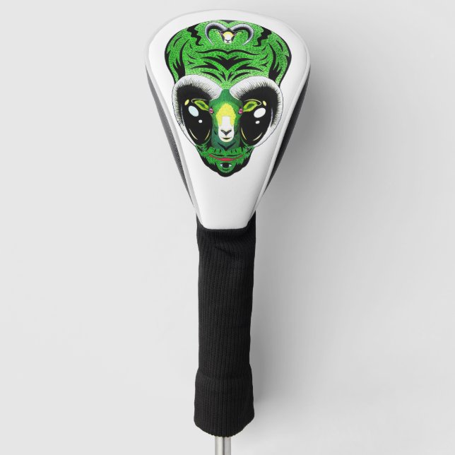 Alien Goat Hybrid Golf Head Cover (Front)