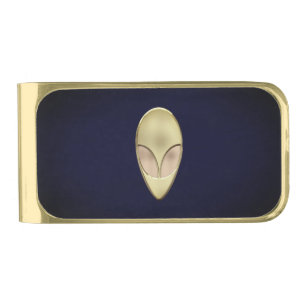 Alien gold finish money clip