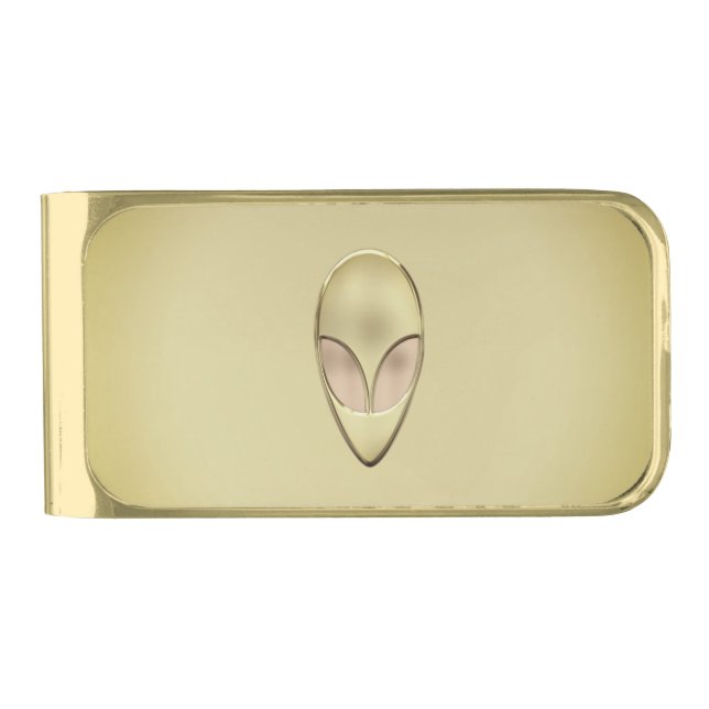 Alien  gold finish money clip (Front)