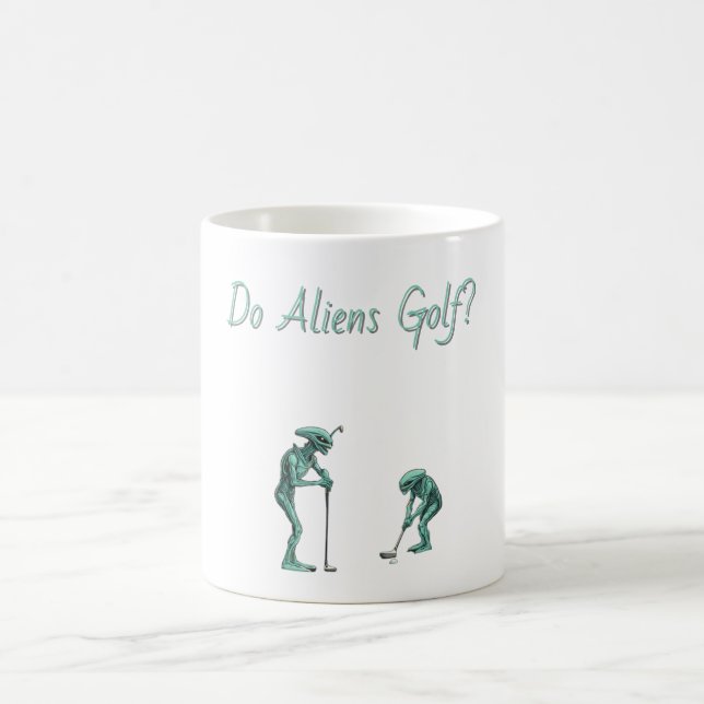 Alien Golf Mug - editable text (Center)