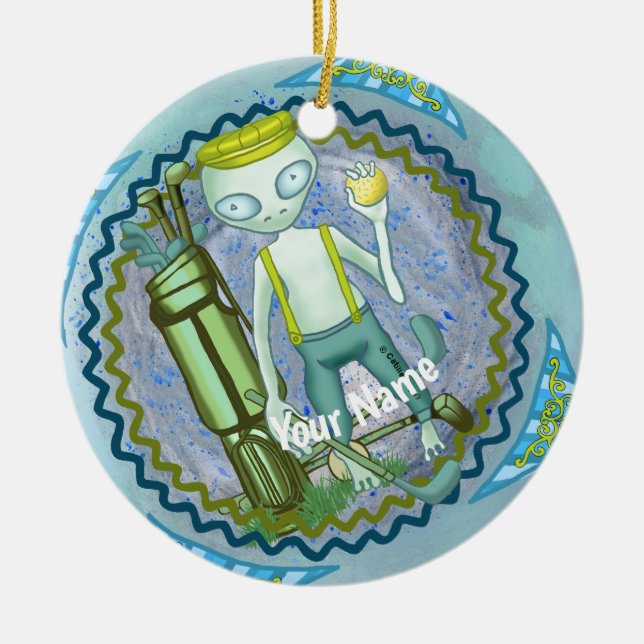 Alien Golf  ornament (Front)