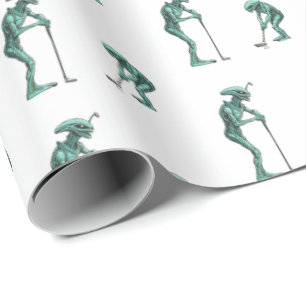 Alien Golf Wrapping Paper