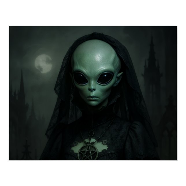 Alien Gothic Priestess of the Moon Poster (Front)