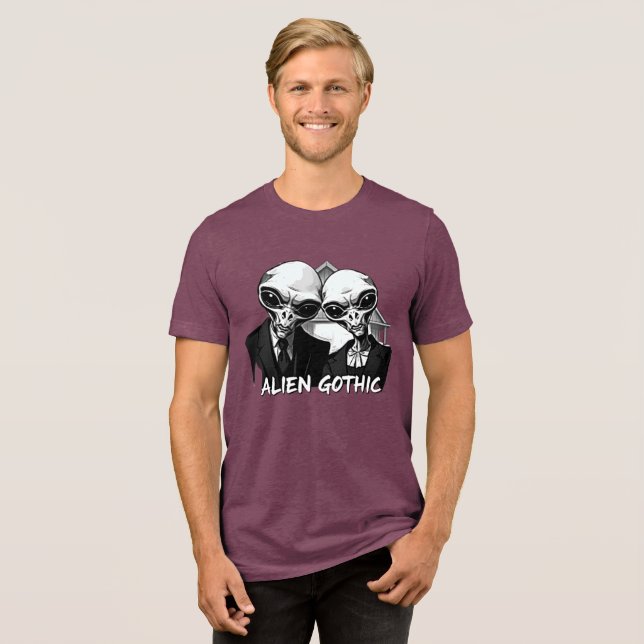 Alien Gothic: Retro Fusion Tri-Blend Shirt (Front Full)