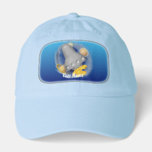 Alien gray  rocketship hat