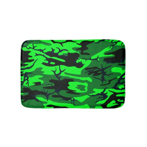 Alien Green Camo Bathroom Mat
