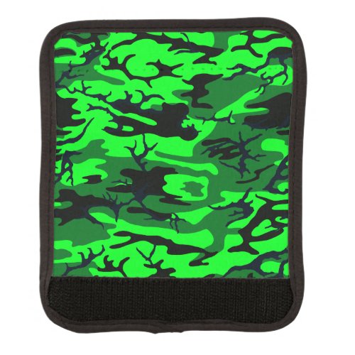 Alien Green Camo Luggage Handle Wrap