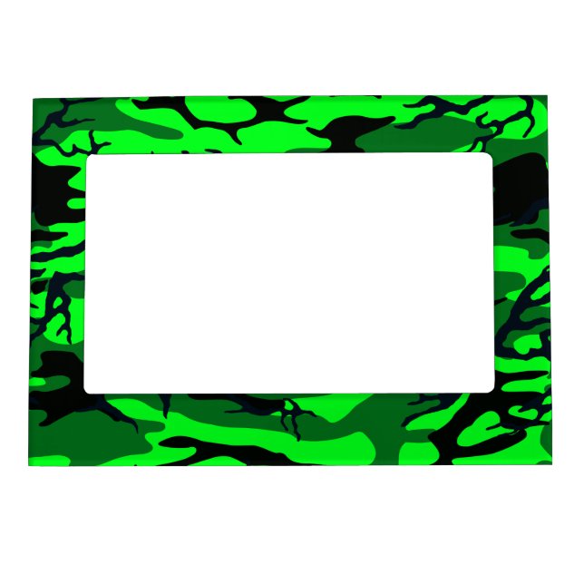 Alien Green Camo Magnetic Picture Frame (Front)
