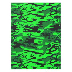 Alien Green Camo Tablecloth