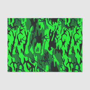 Alien Green Camo Tissue Paper