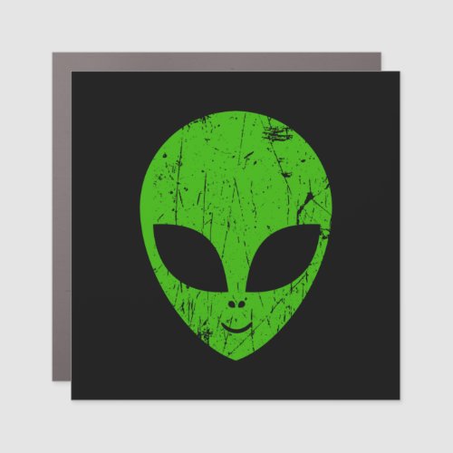 alien green head ufo science fiction extraterrestr car magnet