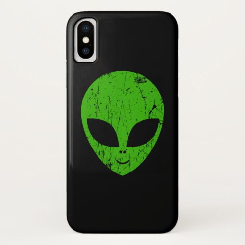 alien green head ufo science fiction extraterrestr iPhone x case