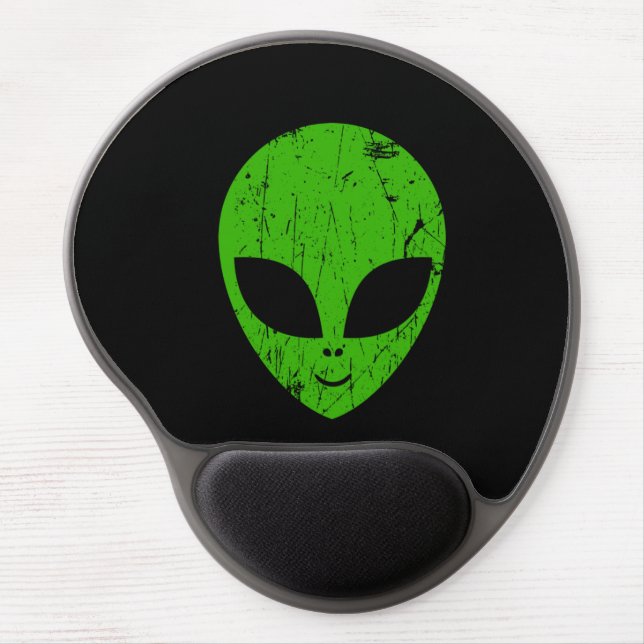 alien green head ufo science fiction extraterrestr gel mouse pad (Front)