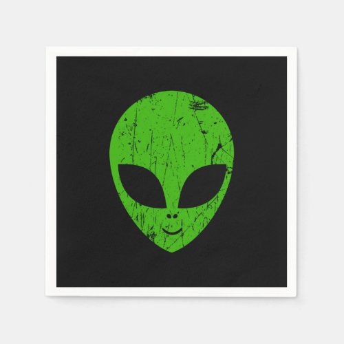 alien green head ufo science fiction extraterrestr napkins