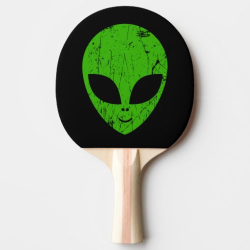 alien green head ufo science fiction extraterrestr ping pong paddle