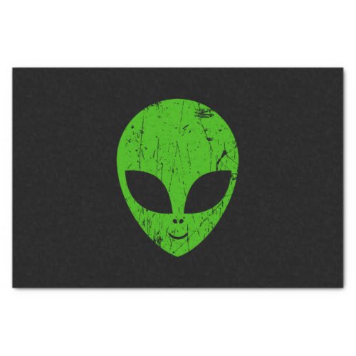 alien green head ufo science fiction extraterrestr tissue paper