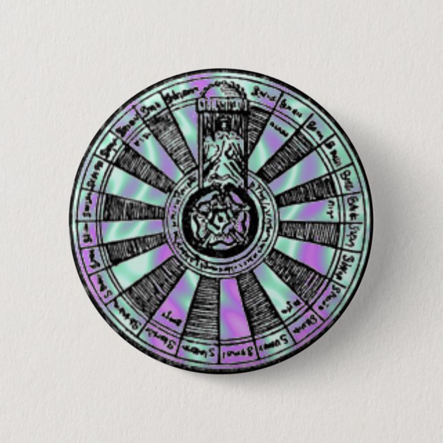 Alien Green, King Arthur-Knights-Table Button (Front)