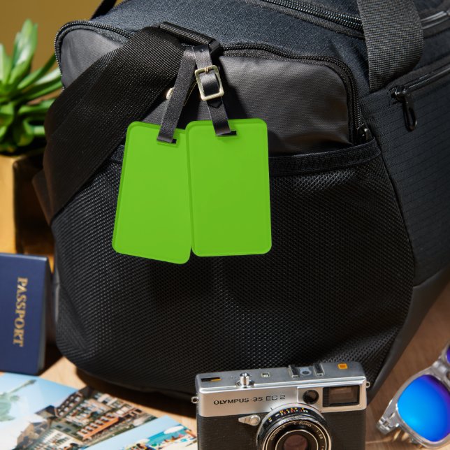 Alien Green Luggage Tag (Front & Back)