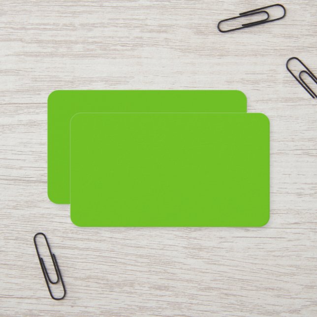 Alien Green Rounded Business Card (Front/Back In Situ)
