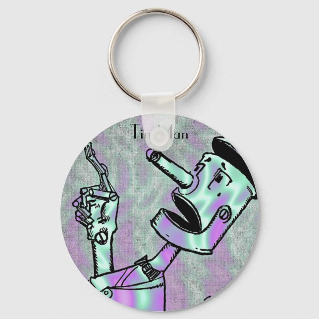 Alien Green, Tin Man Keychain (Front)