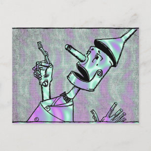 Alien Green, Tin Man Postcard