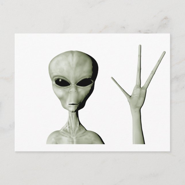 Alien greeting postcard (Front)
