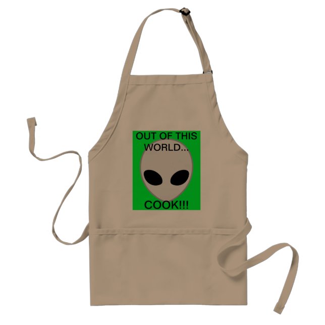alien grey adult apron (Front)