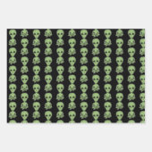 Alien Grey Extra Terrestrial UFO UFOlogy  Wrapping Paper Sheets (Front)