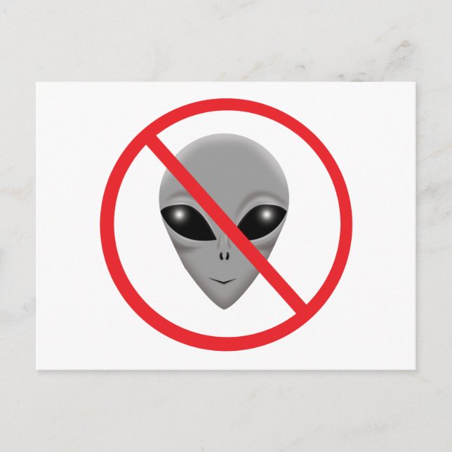 Alien Grey Postcard (Front)