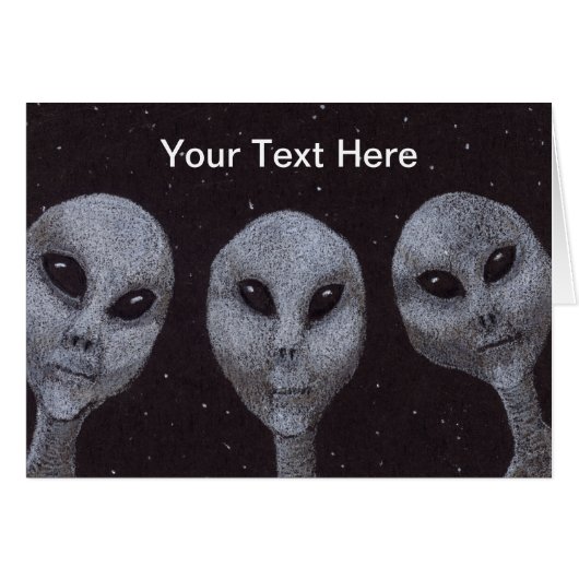 Alien Greys Cards (Front Horizontal)
