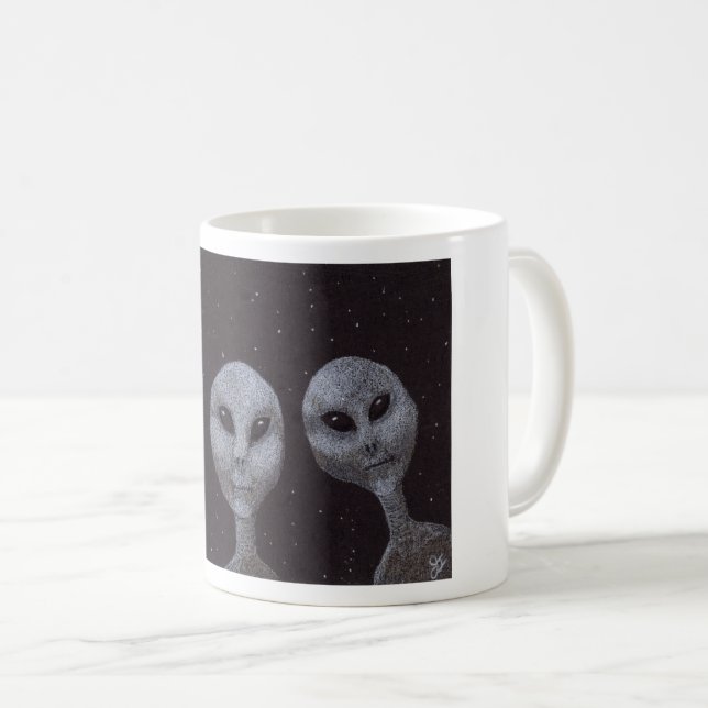 Alien Greys Coffee Mug (Front Right)